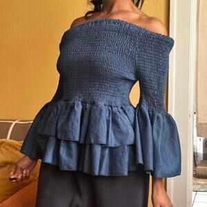 Dark denim blue off the